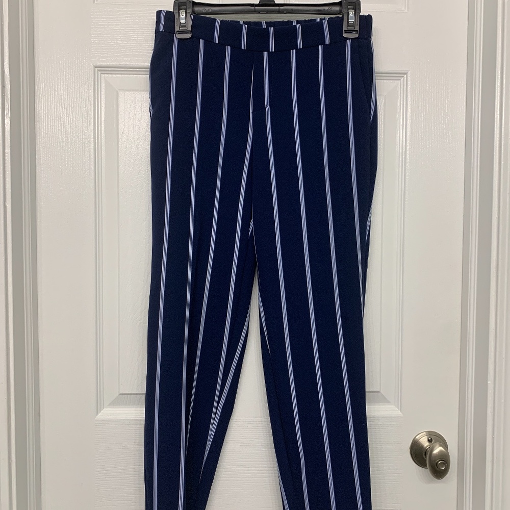 Women’s Old Navy Dress Pants, Blue/White Stripped